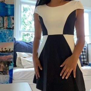 Black and white formal dress